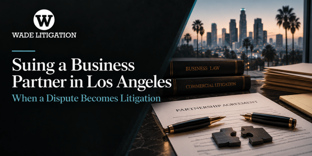 Suing a Business Partner in Los Angeles