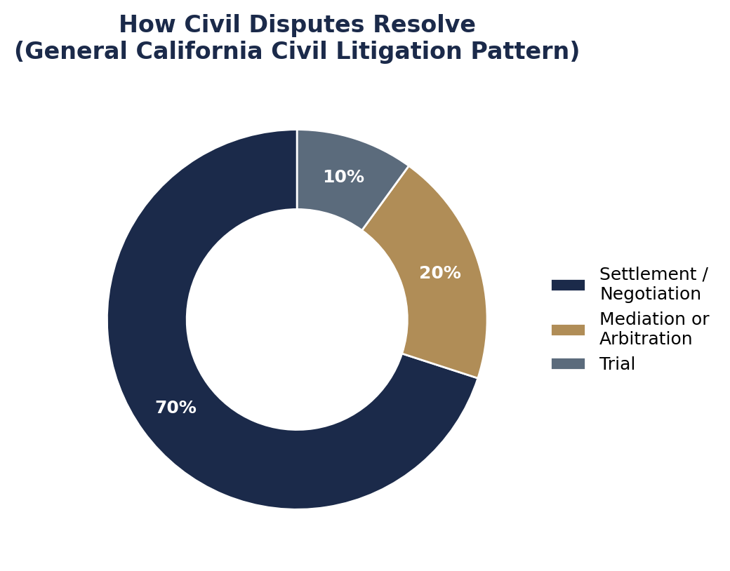 How Most Civil Disputes Actually Resolve