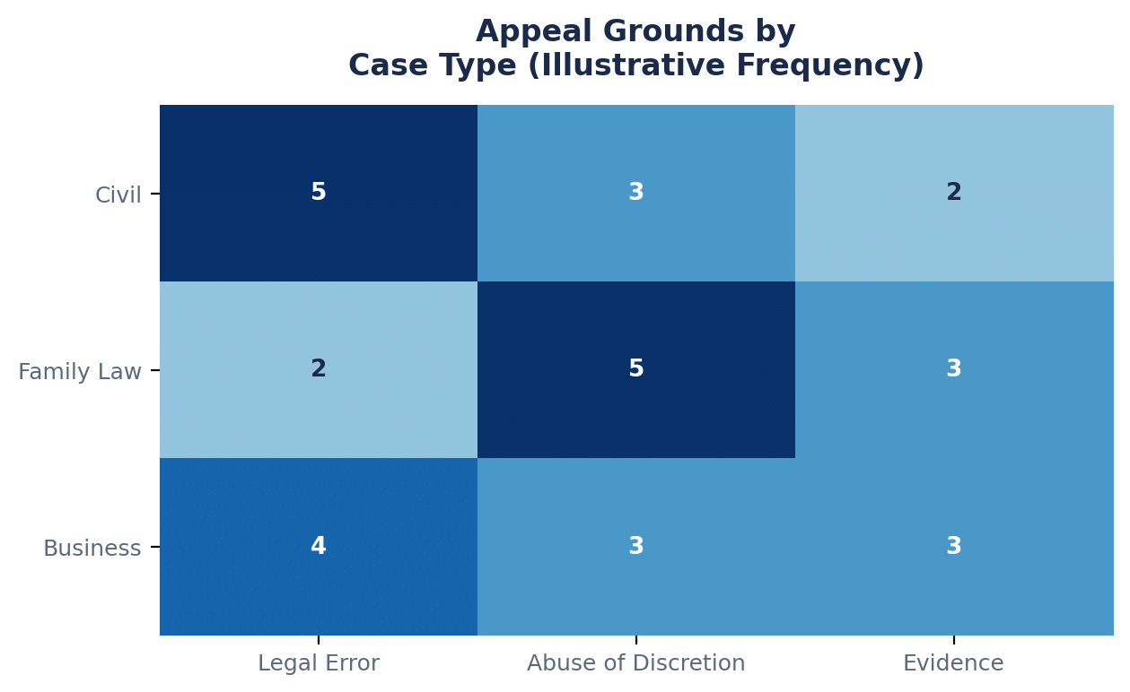 Appeal Grounds by Case Type