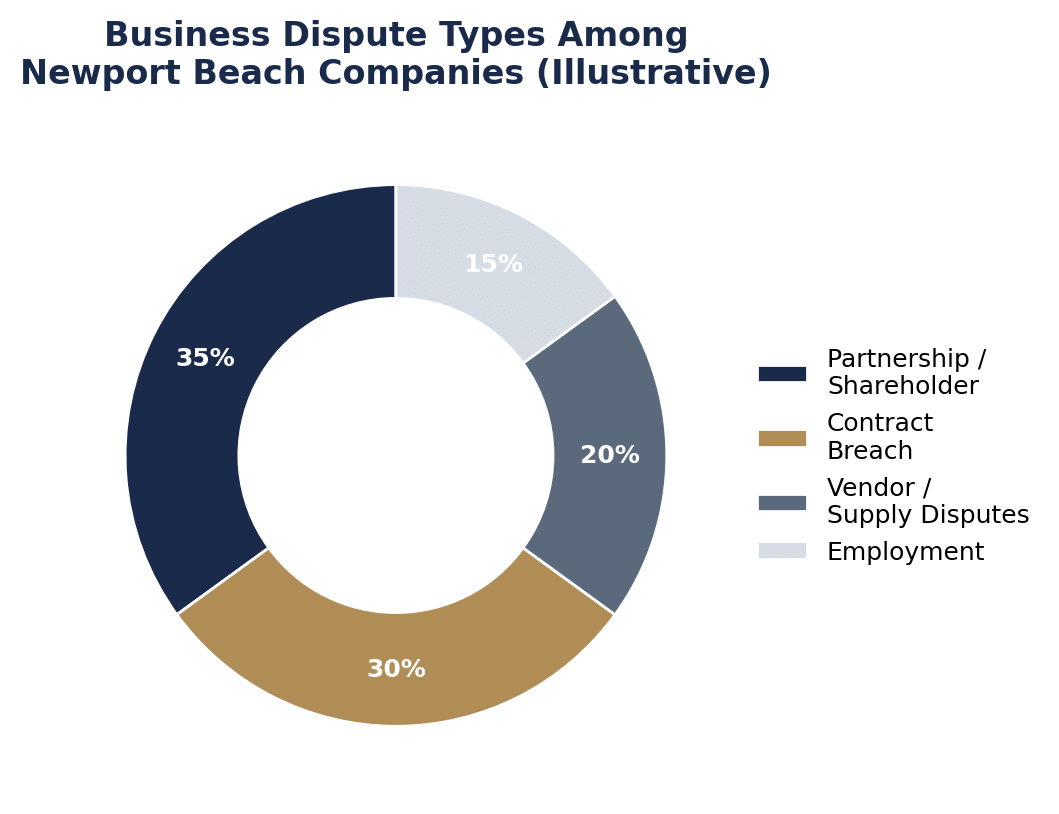 Business Dispute Types Among Newport Beach Companies