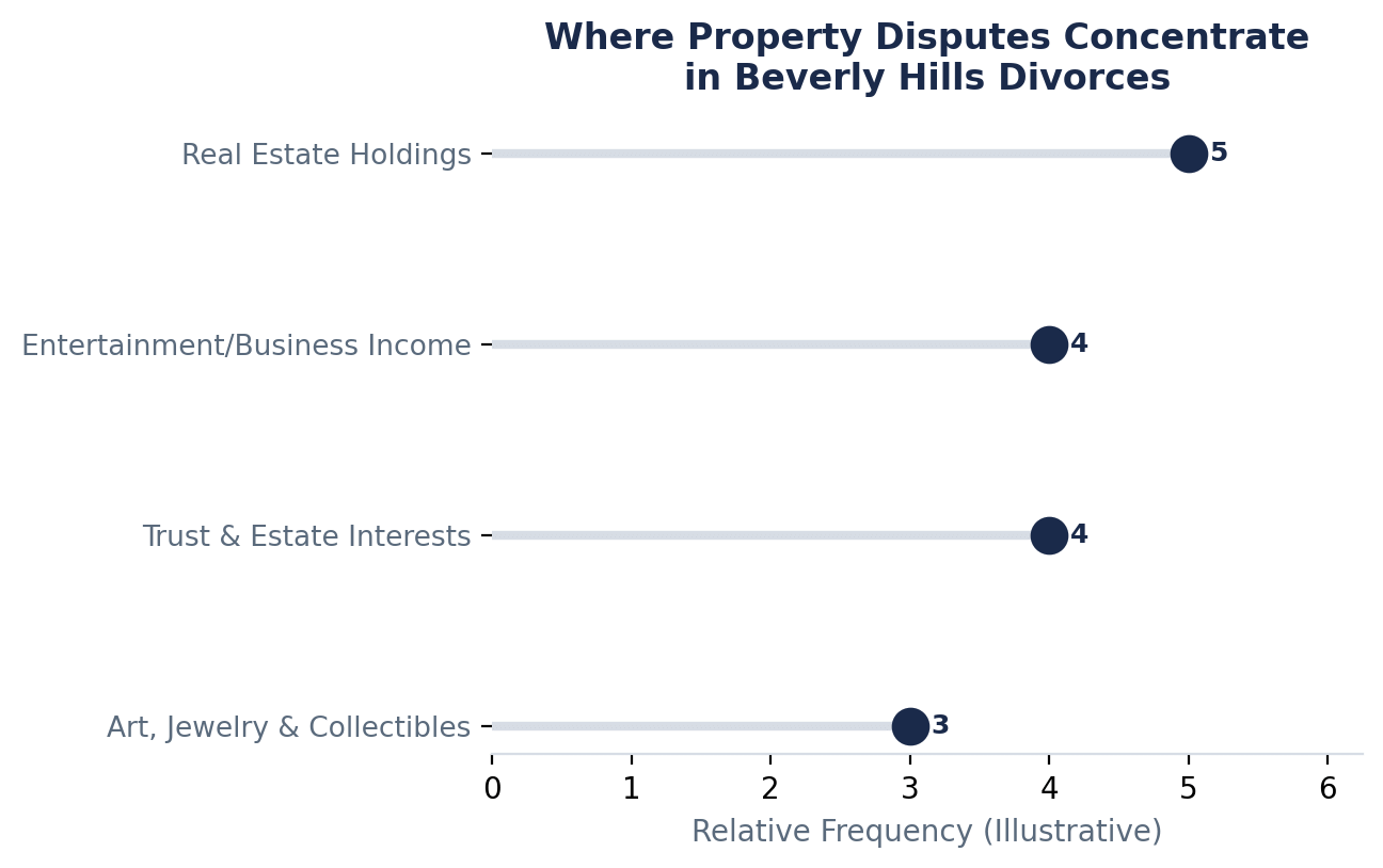 Dividing Entertainment Income, Business Interests, and Trusts