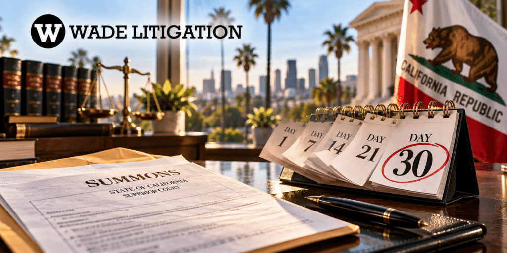 What to Do When You Are Sued in California: Your First 30 Days